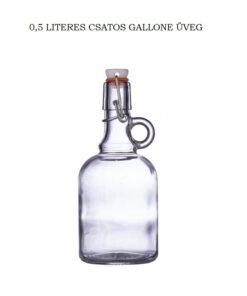 0,5 literes csatos üveg - 550 Ft