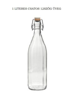 1 literes csatos üveg 12szög -710 Ft