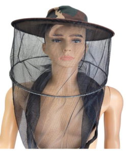 Méhészkalap terepmintás körbe fekete hálós