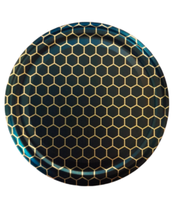 Lapka - 82 mm Ø - Fekete, arany méhsejtes - matt