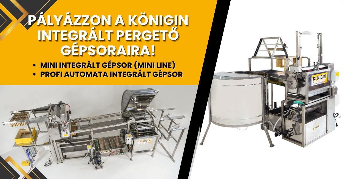 Pályázzon a Königin integrált pergető gépsoraira!