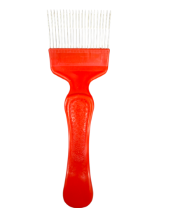 Fedelezővilla hajlított 21 tűs piros