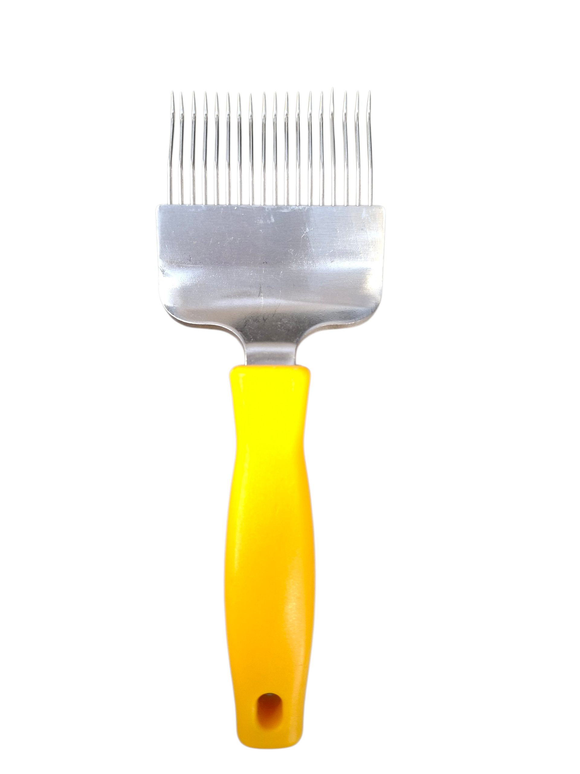 fedelezovilla HF-8 Fedelezővilla rozsdamentes acél 18 tűs sárga